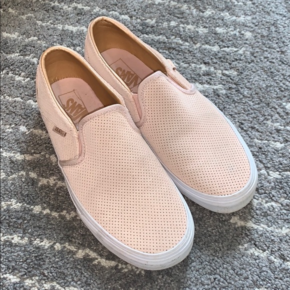 peach suede vans